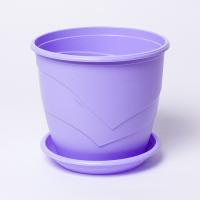 Цветочный горшок Венеция 2л лавандовый с поддоном