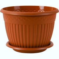 Кашпо Византия 3л терракот под. КШ-4472 /28шт/ПП