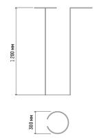 Опора металлическая для цветов высокая D-30см H-120см