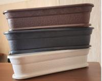 Балконный ящик 62,5см серый 12л АВ-0019