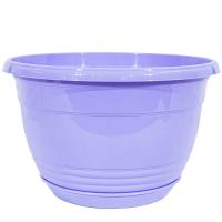 Цветочный горшок Глория 4,2л лавандовый с прикрепленным поддоном