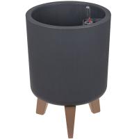 Кашпо ФЛОРИАН D250 11л графитовый с автополивом+вставкой М3157