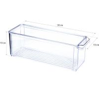 Органайзер с крышкой для холодильника 10*30*10см прозрачный М1585