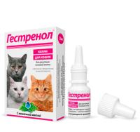 Гормональный препарат Гестренол капли для кошек с кошачьей мятой 1,5мл