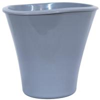 Кашпо Лагуна 1,5л серый шелк с вставкой /15шт/ДТ