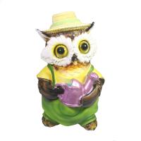 Филин в шляпке с лейкой L10W9,5H15  713908/F765 