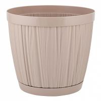 Кашпо Барселона D270 9,6л молочный шоколад с прик. под. IG6232 /12шт/ПР