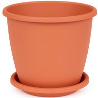 Кашпо Афина 5,5л с поддоном коричневый/М6544