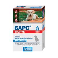 Капли против блох и клещей Барс Форте для щенков 4 пипетки