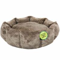 Лежанка круглая с подушкой коричневая 52*20см/DONBARON