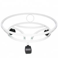 Подставка РЗДИ Напол низкая один горшок на колесах белая 22