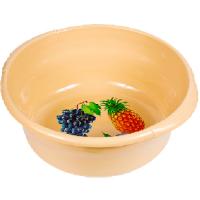 Таз 20л "Новинка" с ручками бежевый 03016