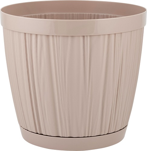 Кашпо Барселона D270 9,6л молочный шоколад с прик. под. IG6232 /12шт/ПР