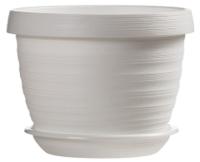 Цветочный горшок Толедо 7л белый с поддоном 5PL0476