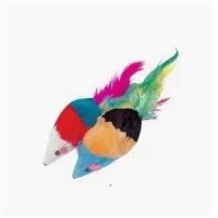 Игрушка к Набор Мышь с пером 9см 6шт БЛИСТЕР/HWT04/Вестерн