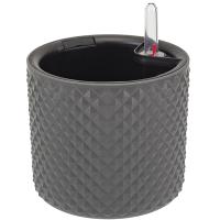 Кашпо ФАСЕТ D150 2л графитовый с автополивом+вставкой М3235