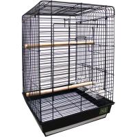 Клетка д/птиц N1 ДКп1901 40*40*58см прямоугольная укомплектованная черная/6шт/Евро