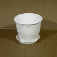 Цветочный горшок Венеция 0,75л белый с поддоном