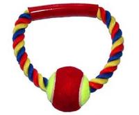 Игрушка для собак Аппорт с ручкой, кольцо с мячом/R1068