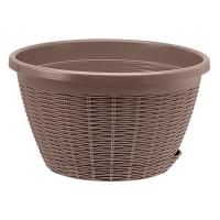 Кашпо (подвесное) 4,5л мокачино с прик. под. КШ-9804 /20шт/ПП