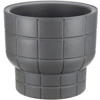 Кашпо КАРЕ D220 3,7л графитовый с вставкой М3258 /9шт/М-пласт