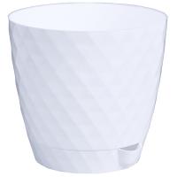 Кашпо Румба 3л белый с прик. под. /24шт/ДТ