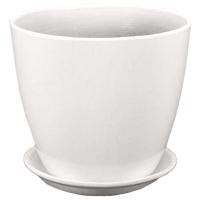 Горшок керамический Бутон Глянец 0,5л белый/589555