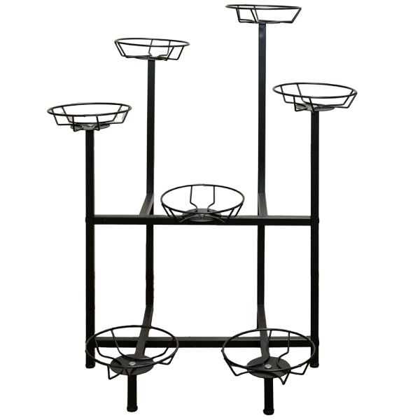 Подставка на 7 горшков ЦВЕТНИК черная РЗДИ