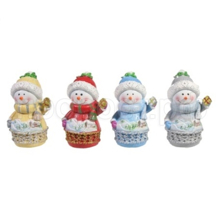 Снеговик  L6.5W5H9см 4вида  714210