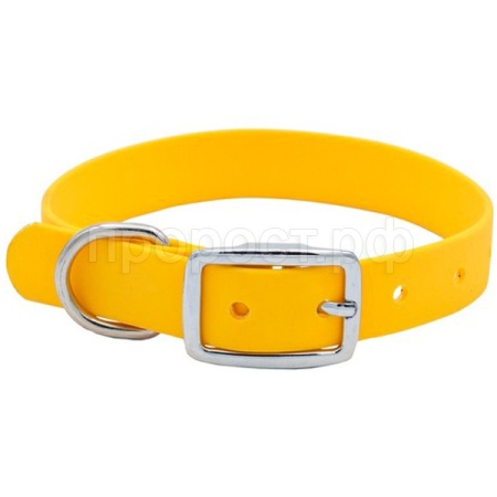 Ошейник биотан 25мм матовый желтый 35-45см/30125552-04/Каскад