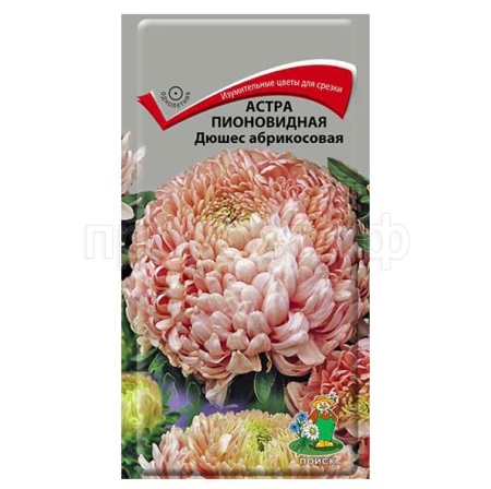 Астра пионовидная Дюшес абрикосовая 0,3г 