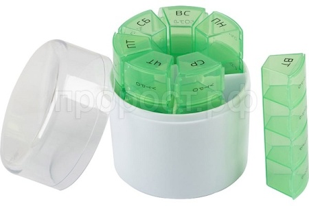 Таблетница на 7 дней цилиндр ECOS 104326 /100шт/