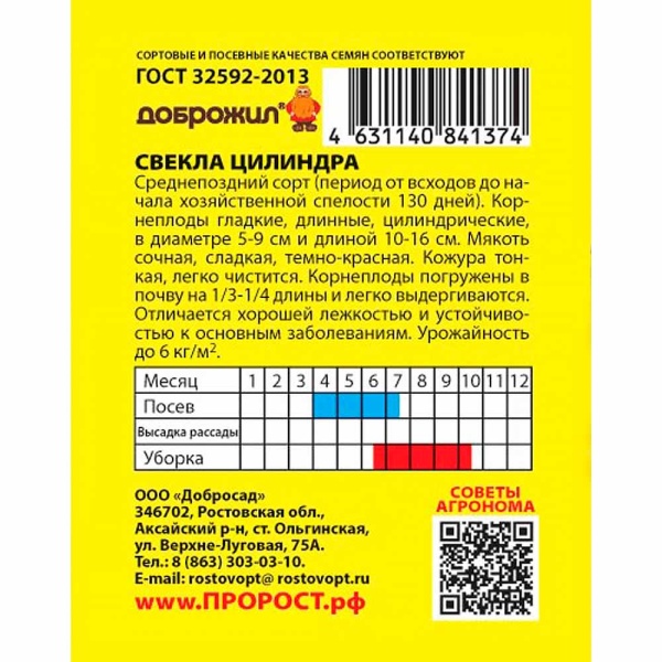 Свекла Цилиндра 1г
