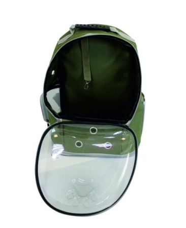 Рюкзак-переноска д/животн.с панор.видом вентил.отверст.20x25x41см зеленый/Рп28з/