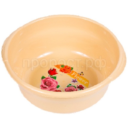 Таз 8л "Новинка" с ручками бежевый 03012