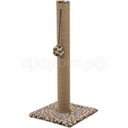 Когтеточка АФРИКА столбик квадратная 35*35*79см мех, джут барс/81906барс/Дарэлл