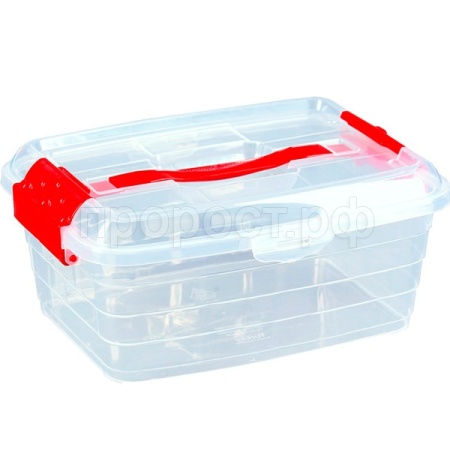 Контейнер 5л мультибокс Bricks прозрачный 05056 /30шт/ Арз