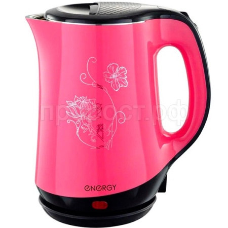 Чайник электр. 1,8л ENERGY стальной диск E-265 розовый /12шт/164129