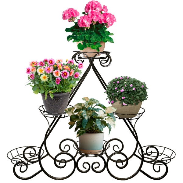 Подставка РЗДИ Пика большая 6 горшков графит