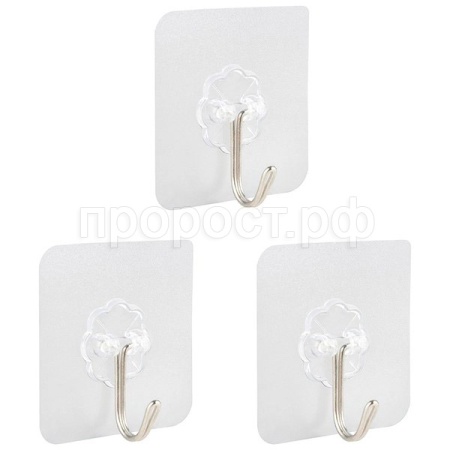 Набор крючков самоклеящиеся (3шт) Фигурные пласт. 105890