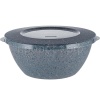 Миска 3л Plast Team Stone с крышкой темный камень PT1075 /20шт/ПР