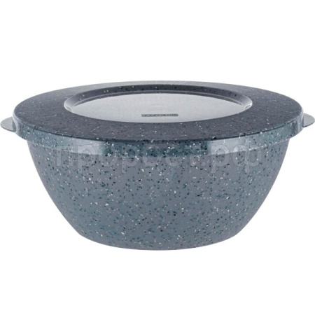 Миска 3л Plast Team Stone с крышкой темный камень PT1075 /20шт/ПР