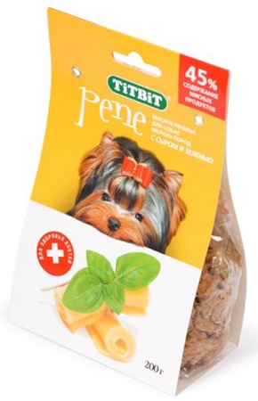 Лакомство для собакПеченье PENE с сыром и зеленью 200гр /7119/
