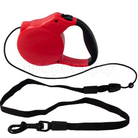 Рулетка автоматическая трос 5м на 15кг красная/10233551-02/Каскад