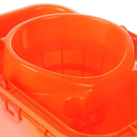 Ведро 9,5л прямоугольное с отжимом оранжевый М2421
