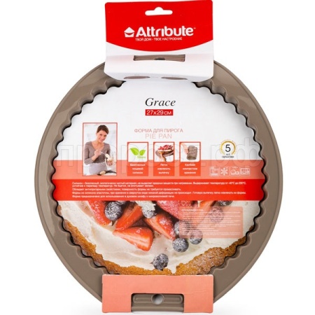 Форма для пирога GRACE круглая с волнистым краем 27см /ABS302 