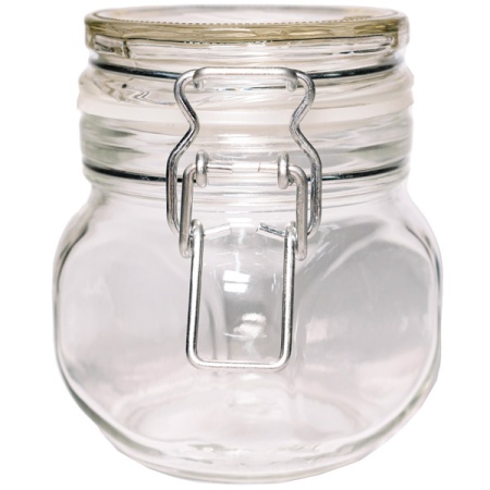 Банка стеклянная 350мл БУГЕЛЬНЫЙ ЗАМОК с крышкой /143шт/ОП