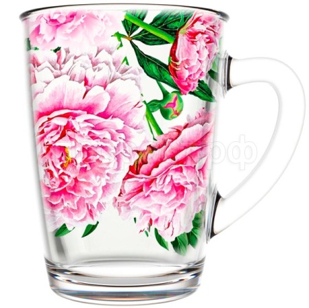 Кружка Пионы 300мл /334-Д 