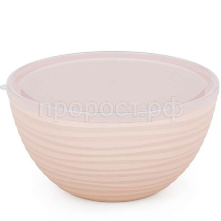 Чаша Оазис 4л с крышкой бежевый М8405 /16шт/ Альтерн