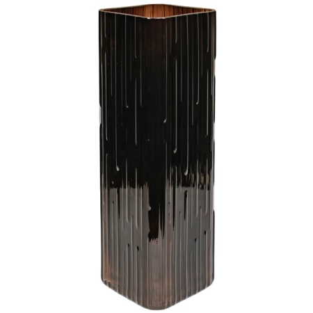 Ваза д/цветов Квадро большая Браун стекл. /1905-Н5 /1шт/ДК